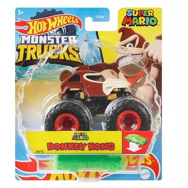 Mattel Hot Wheels Monster Trucks Pojazd 1:64 Donkey Kong FYJ44 GWK21