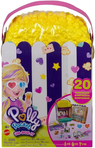 Mattel Polly Pocket Popcorn zestaw z 20 niespodziankami GVC96
