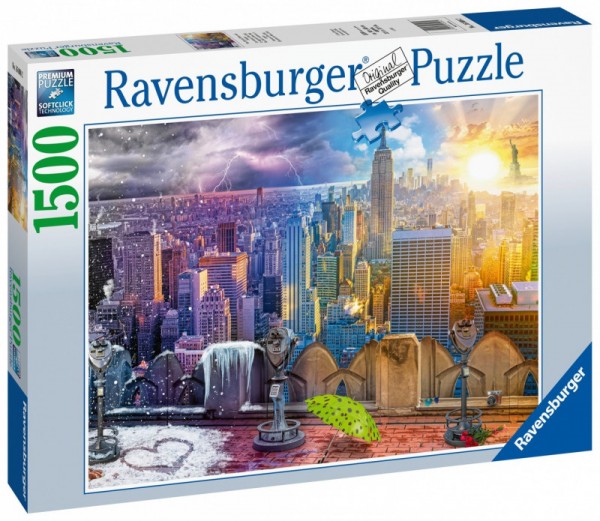 Ravensburger Puzzle 1500 Nowy Jork w Lecie i Zimie 160082