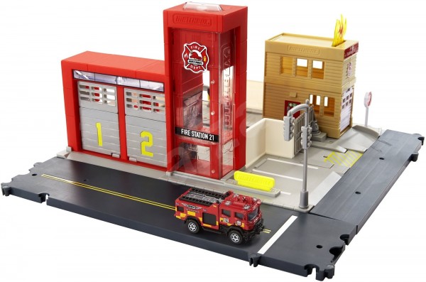Mattel Matchbox Prawdziwa Przygoda Straż Pożarna HBD74 HBD76