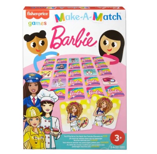 Mattel Memory gra dla dzieci Barbie GWN50 GWN51