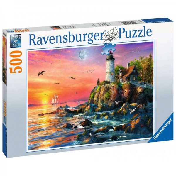 Ravensburger Puzzle 500 Latarnia Na Skale 165810