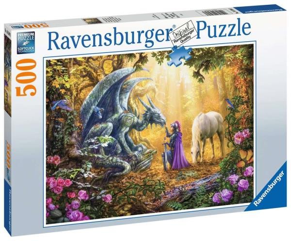 Ravensburger Puzzle 500 Smok i Rycerz 165803