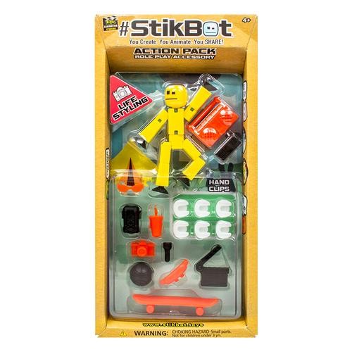 Stikbot Action Pack Life Styling z Akcesoriami Żółty TST620