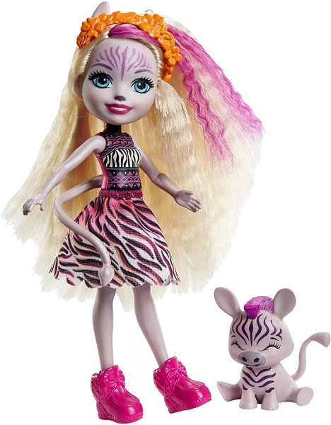 Mattel Enchantimals Lalka + Zwierzątko Zadie Zebra FNH22 GTM27