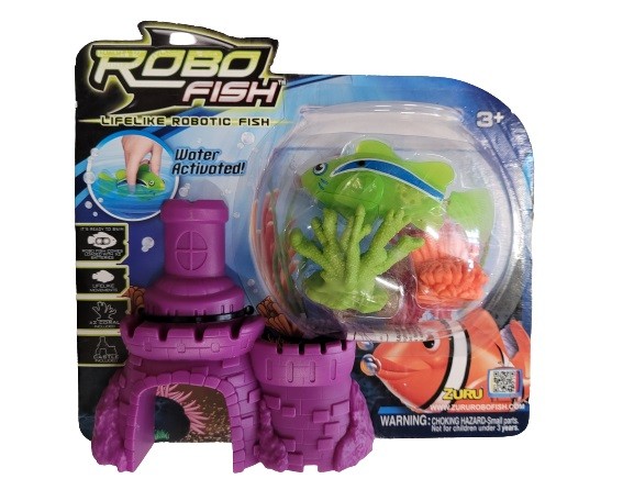 Zuru Robo-Fish Rybka i 2 Koralowce i Zamek Błazenek Zielony 2539
