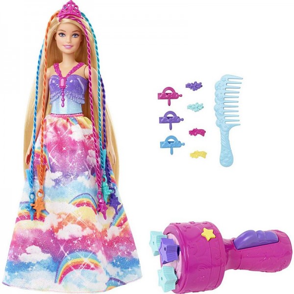 Mattel Barbie Dreamtopia Księżniczka Zakręcone Włosy GTG00
