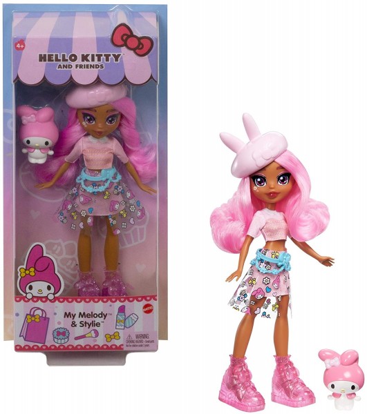 Mattel Hello Kitty Lalka My Melody Figure i Stylie GWW95 GWW97