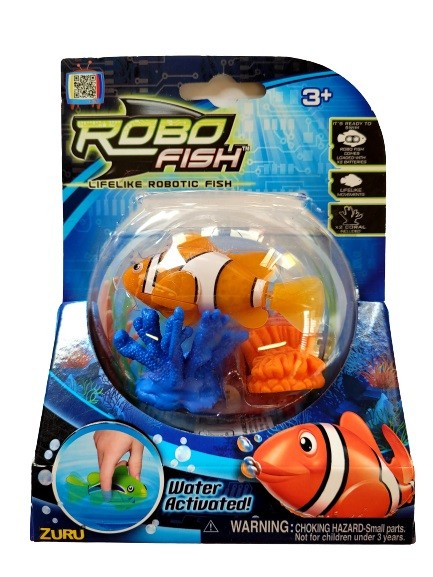 Zuru Robo-Fish Rybka i 2 Koralowce Pomarańczowy Błazenek 2538