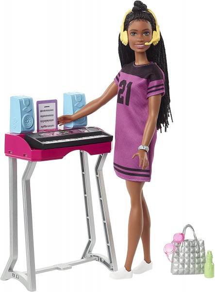 Mattel Barbie Big City Big Dreams Lalka Brooklyn + Studio Nagrań GYG38 GYG40