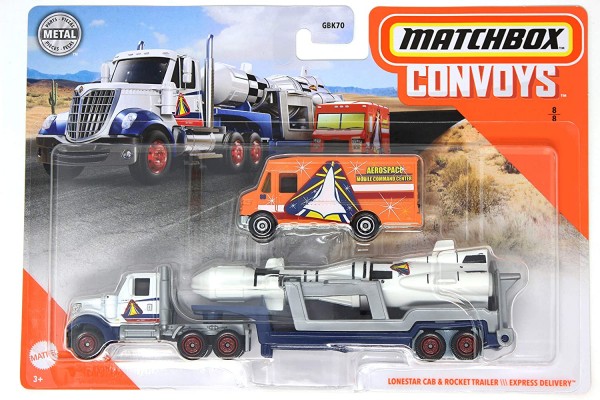 Mattel Matchbox Convoys Lonestar Cab i Mobile Command Center GBK70 GMD08
