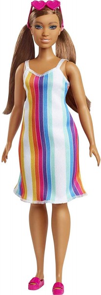 Mattel Barbie Loves The Ocean Lalka Sukienka w Paski GRB35 GRB38