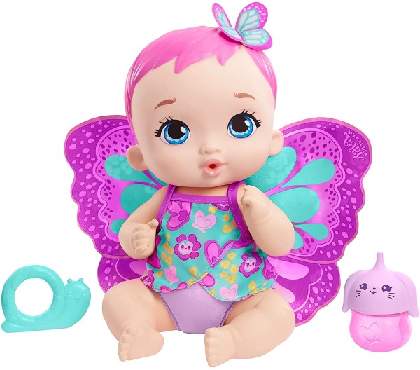 Mattel My Garden Baby Bobasek Motylek Różowe Włosy GYP09 GYP10