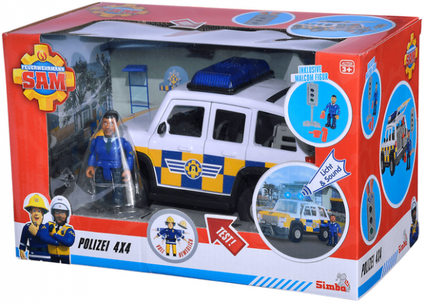 Simba Strażak Sam Jeep Policyjny z Figurką 109251096038