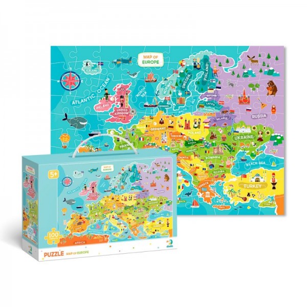 Tm Toys Dodo Puzzle Mapa Europy 100 elementów 300124