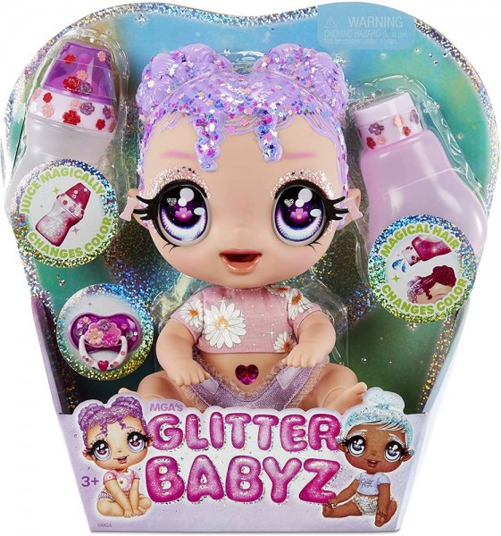 MGA Glitter Babyz Lila Wildboom Fioletowa 574866