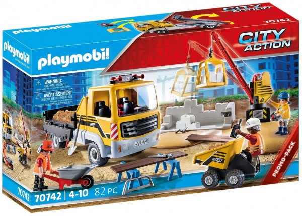Playmobil Plac budowy z wywrotką 70742