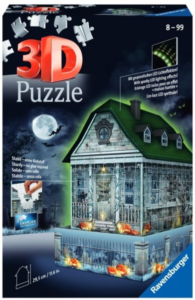 Ravensburger Puzzle 3D Nawiedzony Dom Świecący 11254