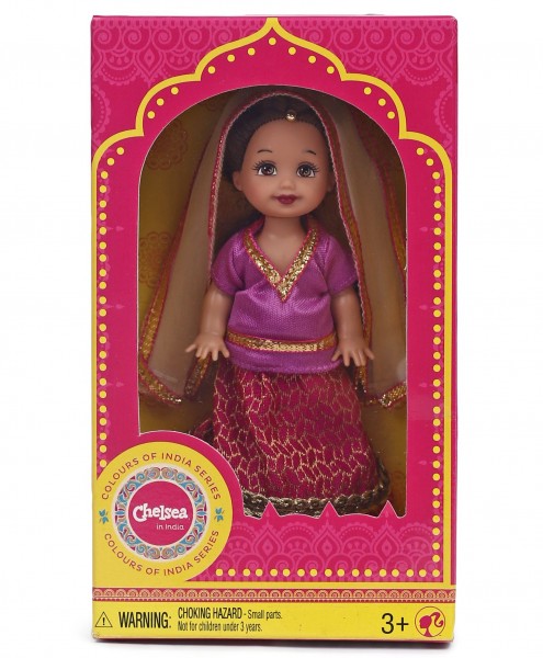 Mattel Barbie Chelsea Indyjka w Fioletowej Sukience P6873