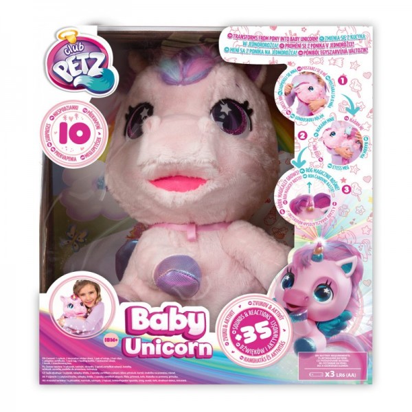 TM Toys Club Petz My Baby Unicorn jasnoróżowy 93881SP