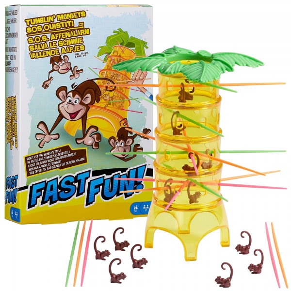 Mattel Gra Spadające Małpki Fast Fun GDG30