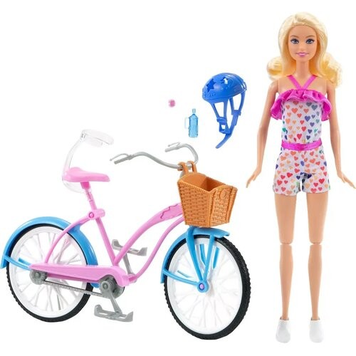 Mattel Barbie Lalka Na Rowerze Rower dla Barbie HBY28