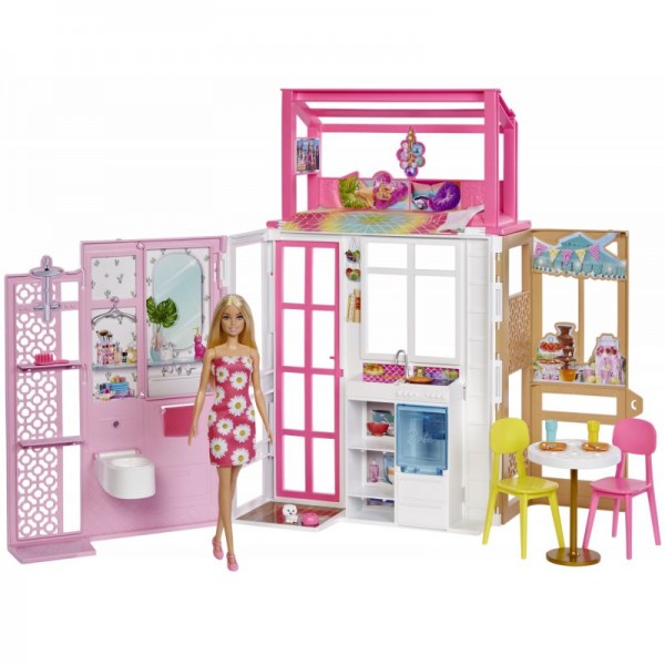 Mattel Barbie Kompaktowy Domek z Lalką HCD48
