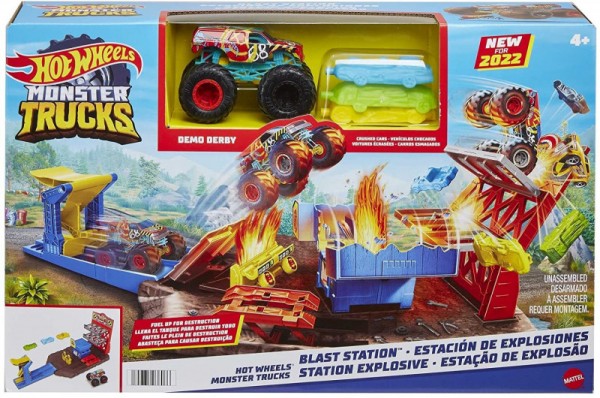 Mattel Hot Wheels Monster Trucks Demolka na stacji HFB12