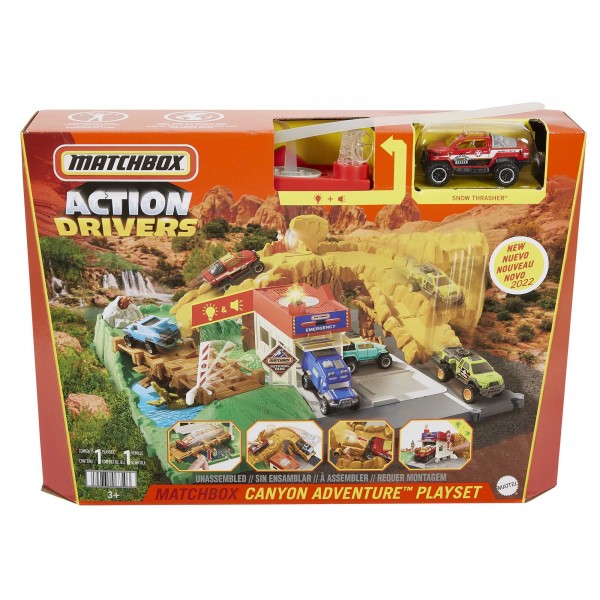 Mattel Matchbox Prawdziwe Przygody Akcja ratunkowa w kanionie Zestaw światła i dźwięki HHH32