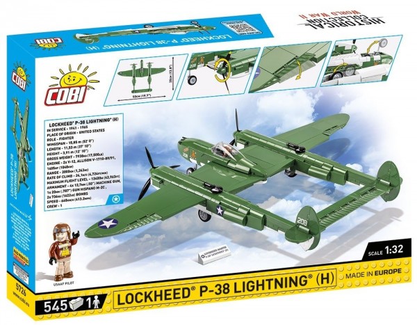 Cobi Historical Collection WWII Lockheed P-38 Lightning 5726