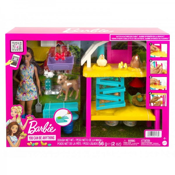Mattel Barbie Farma Radosnych Kurek Zestaw z Lalką HGY88