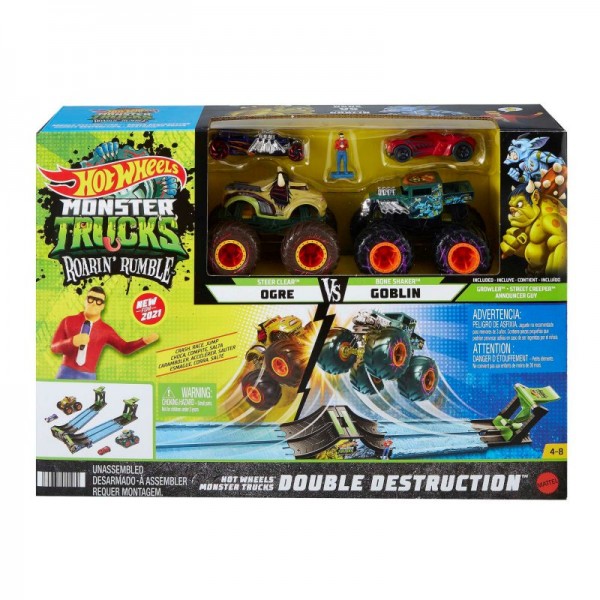 Mattel Hot Wheels Monster Truck Roarin Rumble Zestaw HCJ77