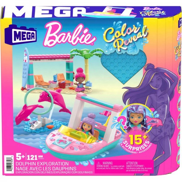 Mattel Mega Barbie Color Reveal Przygoda z Delfinami HHW83