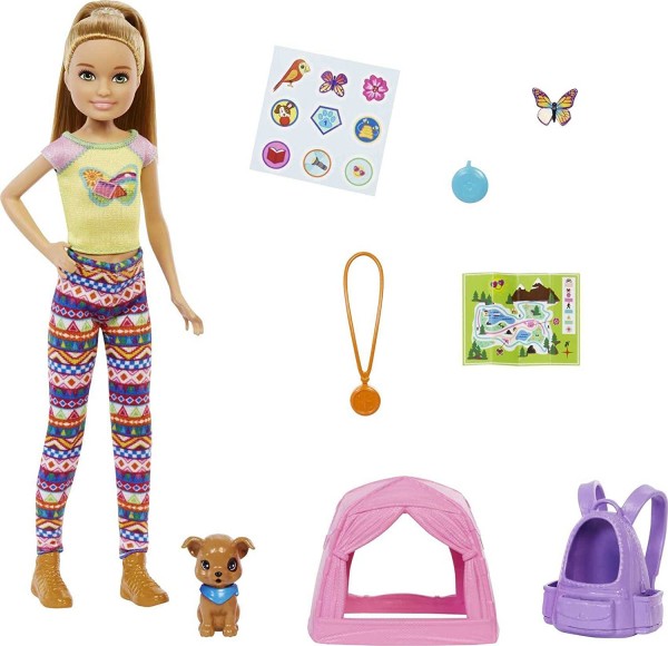 Mattel Barbie Kemping Stacie i zwierzątko HDF69 HDF70