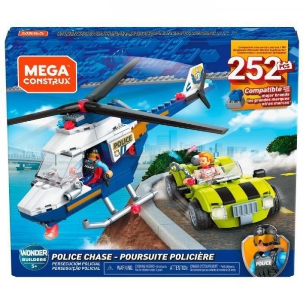 Mega Construx Klocki Policja Helikopter Pościg GLK55