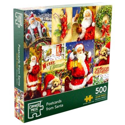 Corner Piece Puzzle Pocztówki Święty Mikołaj 500 el. 0144991