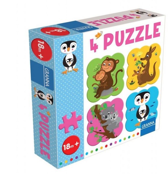Granna Gra Puzzle z Pingwinem 4 puzzle 4 elementy 04052