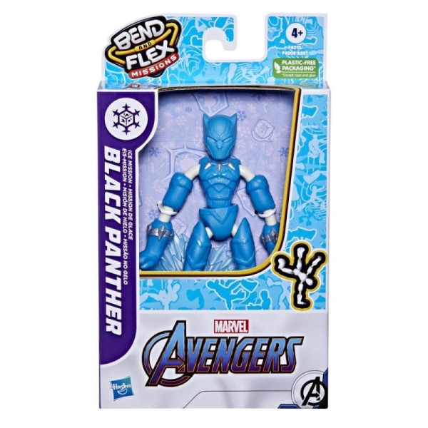 Hasbro Avengers Bend and Flex Black Panther Ice Mission F4008 F4015