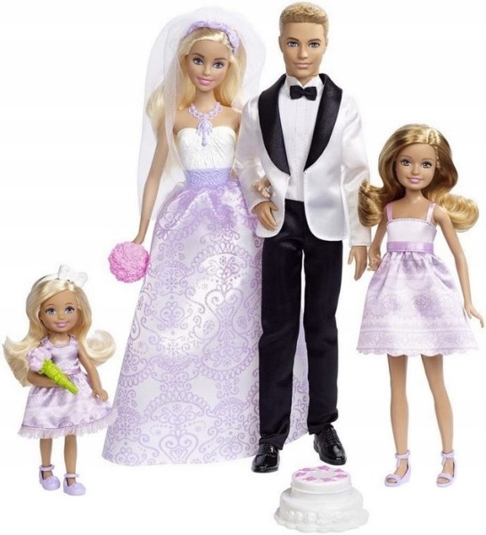 Mattel Barbie Ślubny Zestaw Młoda Para 4 lalki DJR88