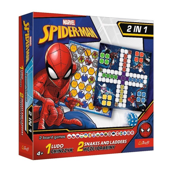 Trefl Gra 2w1 Chińczyk / Węże i drabiny, Spider-Man 02419