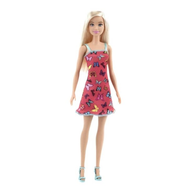 Mattel Lalka Barbie Szykowna Blondynka w sukience w motyle T7439/HBV05