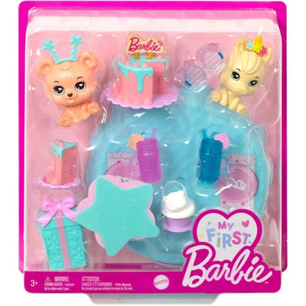 Mattel Barbie Zestaw Moja Pierwsza Barbie Urodziny HMM600 HMM63