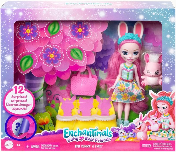 Mattel Enchantimals Zestaw z niespodziankami Bree Bunny HLK83 HLK85