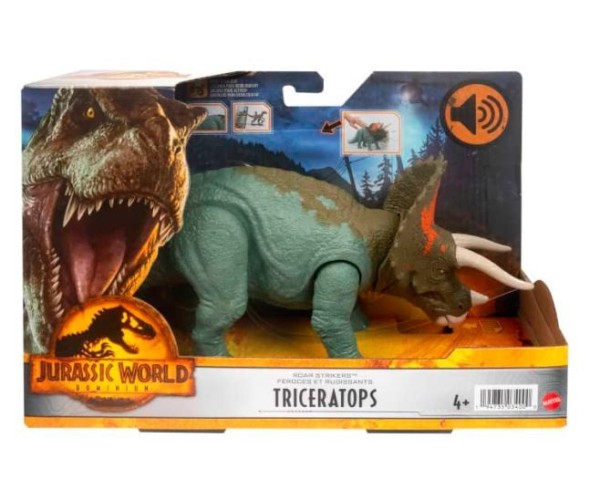 Mattel Figurka Jurassic World Dinozaur Dziki ryk Triceratops HDX17/HDX40