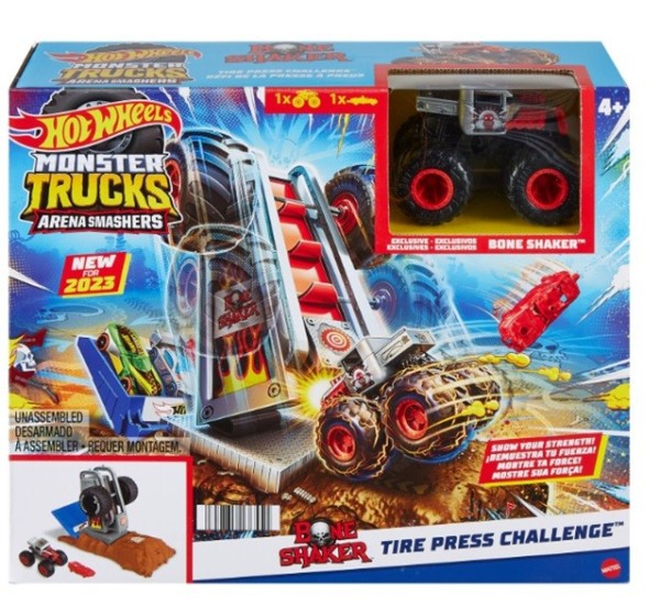 Mattel Hot Wheels Zestaw Monster Trucks Arena Smashers Podstawowe wyzwanie HNB87 HNB88