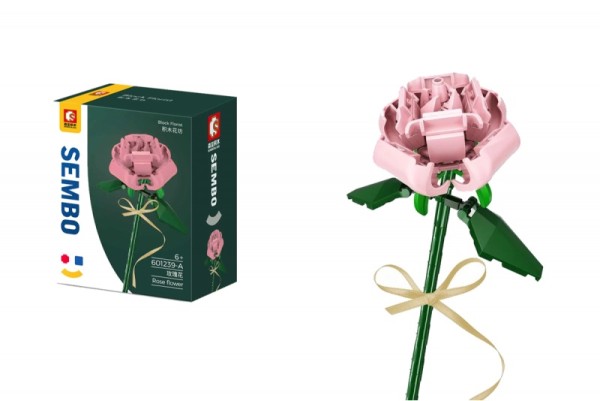 Sembo Block Florist Klocki Różowa Róża z Klocków 601239-C