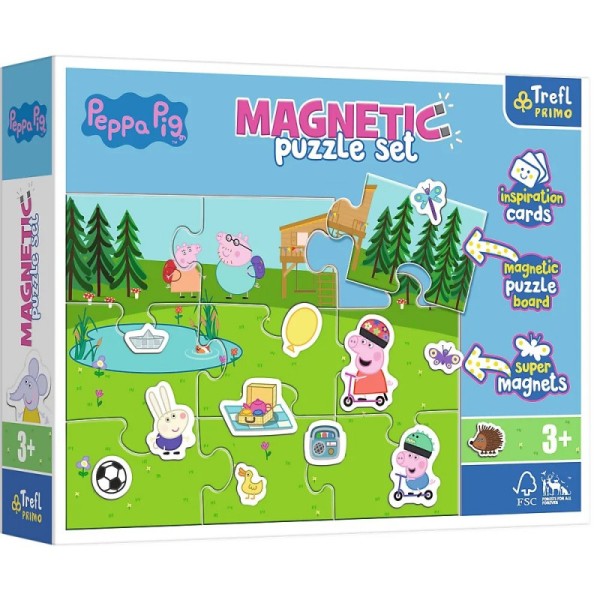 Trefl Puzzle magnetyczne Zabawy Peppy Świnka Peppa 93164