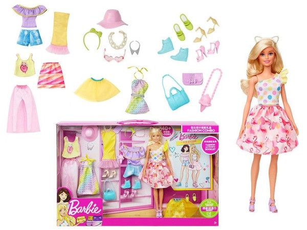 Mattel Barbie Przebieranki Lalka Ubranka Dodatki GFB83