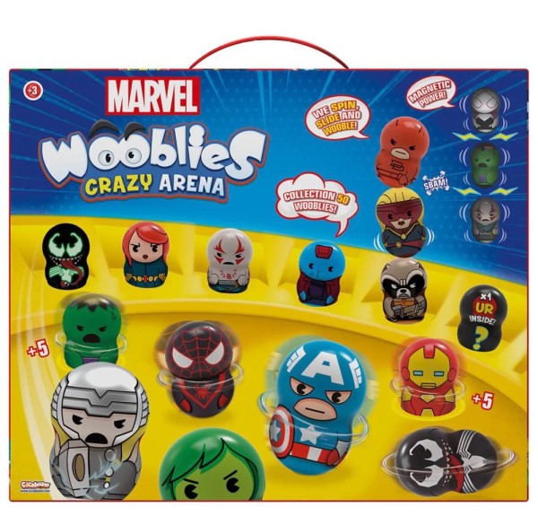 TM Toys Wooblies Marvel Fasolki Figurki Magnetyczne Arena + 2 Wyrzutnie + 4 Figurki WBM005
