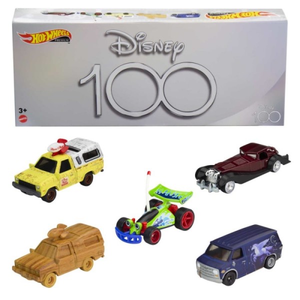 Mattel Hot Wheels Premium 100-lecie Disneya zestaw 5 aut HKF06